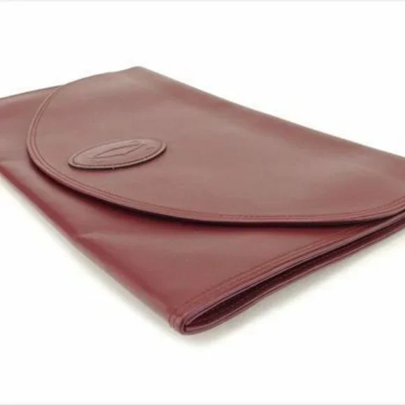 Cartier Bags Cartier Clutch Bag Mastline Red Leather Woman